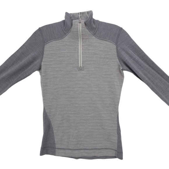 SMARTWOOL 100% Merino Wool Gay Stripe 1/4 Zip Pullover Women's SMALL - Picture 2 of 10